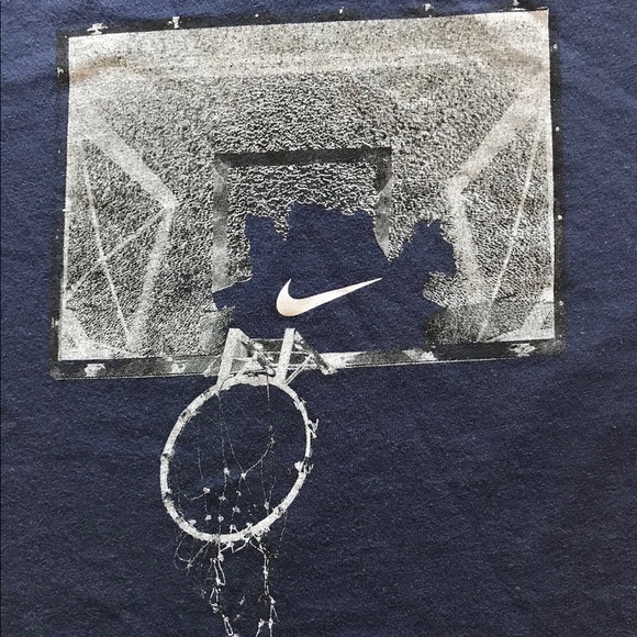 Navy blue Nike basketball graphic t-shirt Sz. M - Picture 4 of 8